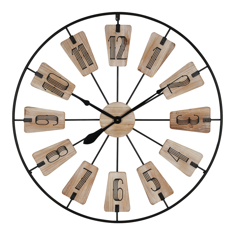 Intrahome Ρολόι τοίχου Fepo intrahome μέταλλο σε μαύρη απόχρωση 80x3x80εκ | SKU: INTRAPA-462111126