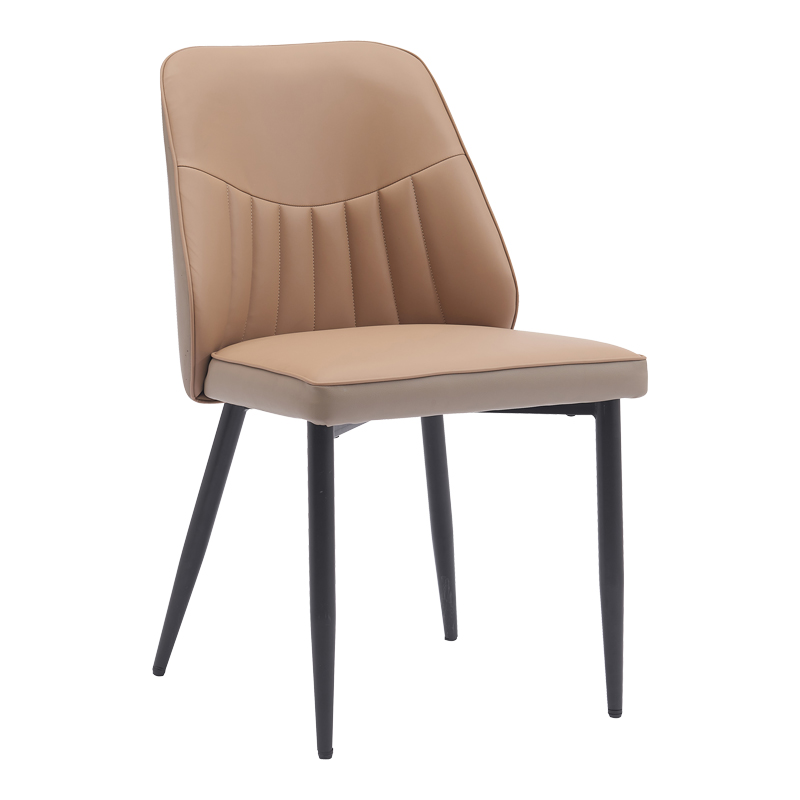 Intrahome Καρέκλα Onyer Intrahome καφέ-γκρι pu με πόδι μαύρο μέταλλο 48x60x83εκ | SKU: INTRAPA-471111113