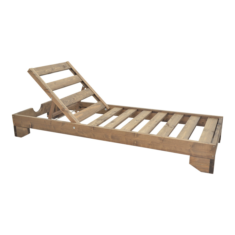 Intrahome Ξαπλώστρα Fendy Intrahome ξύλο ελάτου σε καρυδί απόχρωση 71.5x200x24εκ | SKU: INTRAPA-491111113