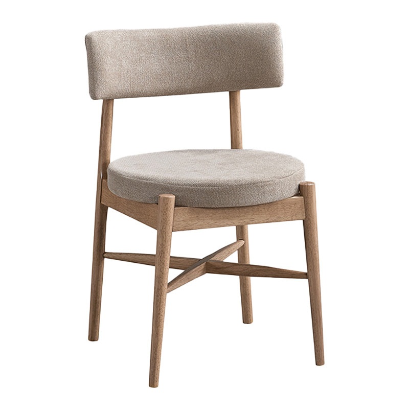 Καρέκλα Raudi pakoworld rubberwood σε φυσική-μπεζ απόχρωση 45.5x45.5x81εκ