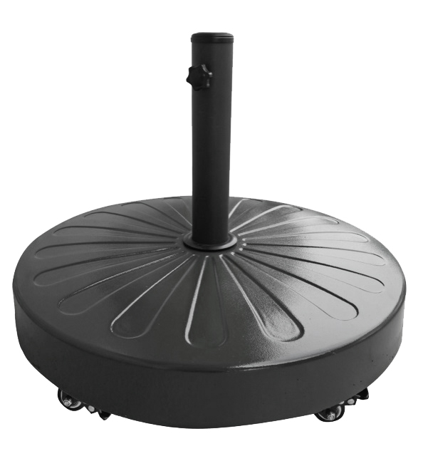 ΒΑΣΗ ΤΣΙΜΕΝΤΕΝΙΑ  50kg ΣΤΡΟΓΓΥΛΗ ΜΕ ΜΕΤΑΛΛΙΚΗ ΟΨΗ-ΜΑΥΡΟ ΧΡΩΜΑ -ΜΕ ΡΟΔΕΣ ΜΕΤΑΦΟΡΑΣ velco-381-6485