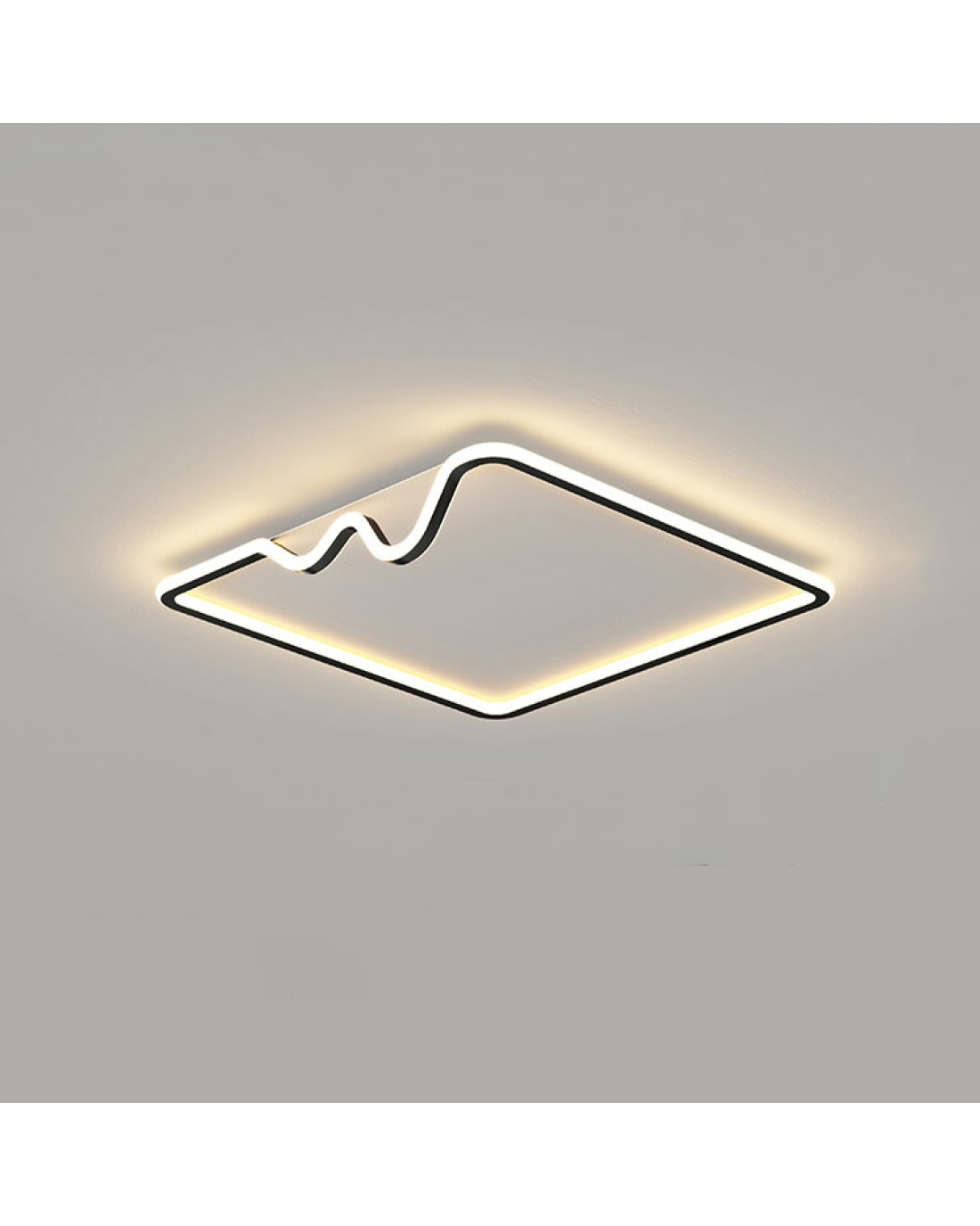 Φωτιστικό οροφής "SQUARE" από μέταλλο/αλουμίνιο σε χρώμα μαύρο 42x42x13 Led 400-03609