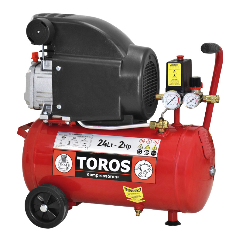 TOROS: ΑΕΡΟΣΥΜΠΙΕΣΤΗΣ ΜΟΝΟΜΠΛΟΚ 24LT/2HP 230V UNIM-40141 TOROS: ΑΕΡΟΣΥΜΠΙΕΣΤΗΣ ΜΟΝΟΜΠΛΟΚ 24LT/2HP 230V UNIM-40141