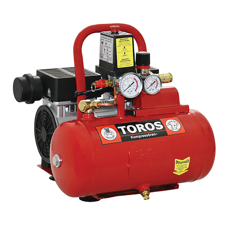 TOROS: ΑΕΡΟΣΥΜΠΙΕΣΤΗΣ OILFREE ΧΑΜΗΛΟΥ ΘΟΡΥΒΟΥ 6LT, 0,75HP UNIM-40150 TOROS: ΑΕΡΟΣΥΜΠΙΕΣΤΗΣ OILFREE ΧΑΜΗΛΟΥ ΘΟΡΥΒΟΥ 6LT, 0,75HP UNIM-40150