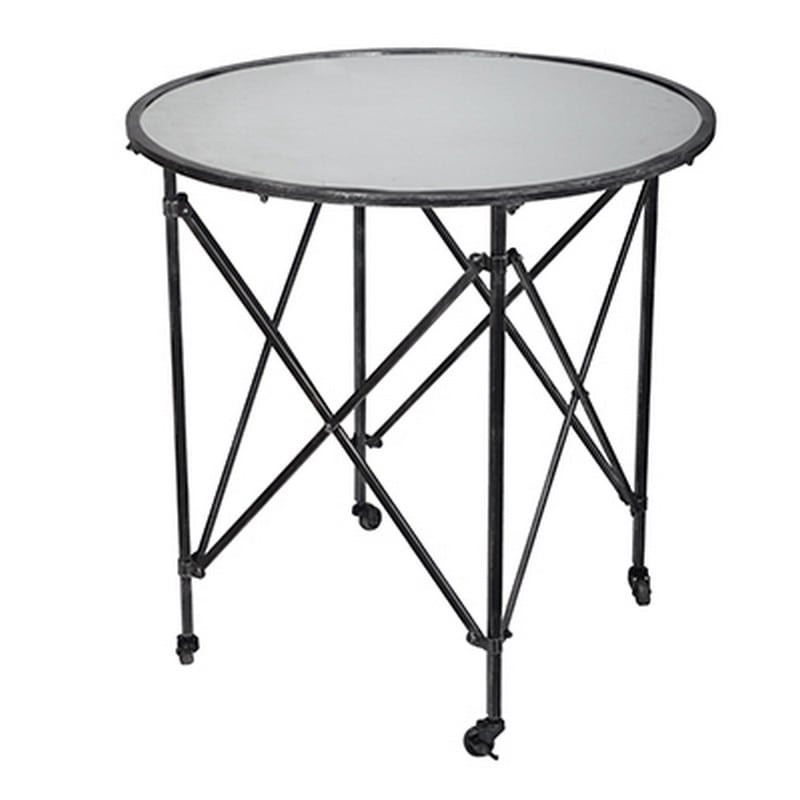 Artekko Beex Τραπέζι Σαλονιού με Ροδάκια (75x75x76)cm Artekko 40603-BLAC