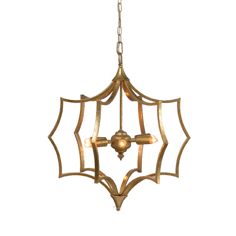 Artekko Malin Χρυσό Μεταλλικό Φωτιστικό Οροφής (55x48x60)cm Artekko 43474CE-DS