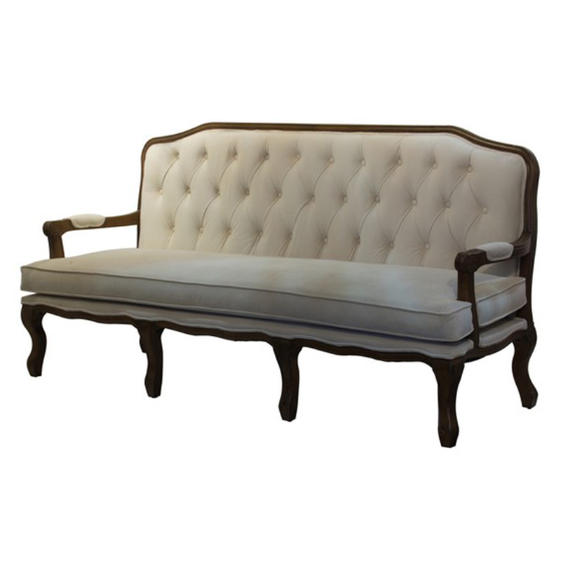 Artekko Lusy Καναπές Τριθέσιος Μπεζ με Ξύλινο Σκελετο και Καπιτονέ Πλάτη (214.6x73.7x104.1)cm Artekko 43596