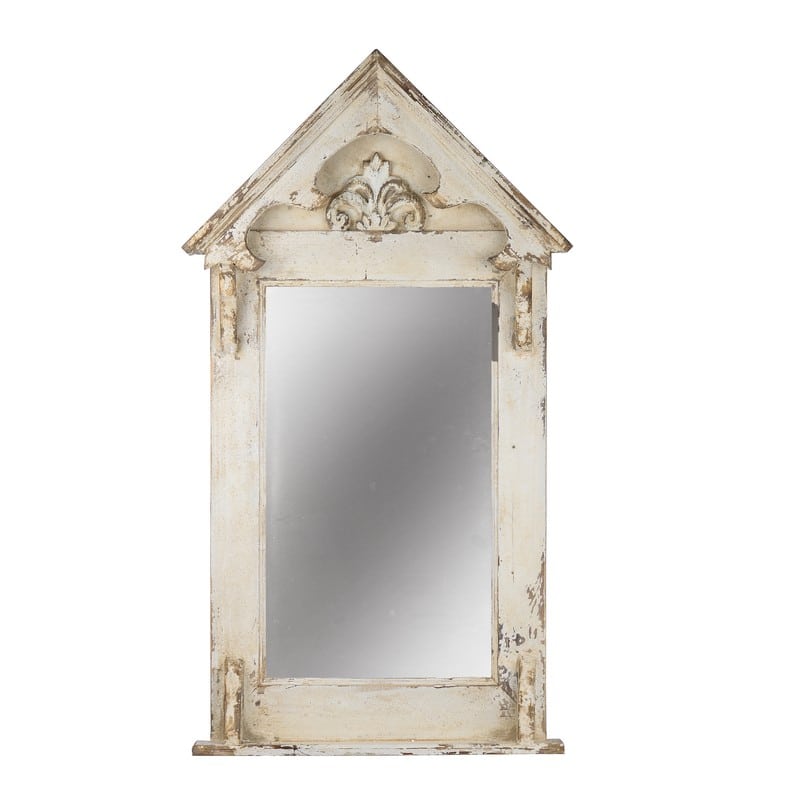 Artekko Jips Καθρέπτης Τοίχου Λευκη Πατίνα (69x10x124)cm Artekko 43975-DS