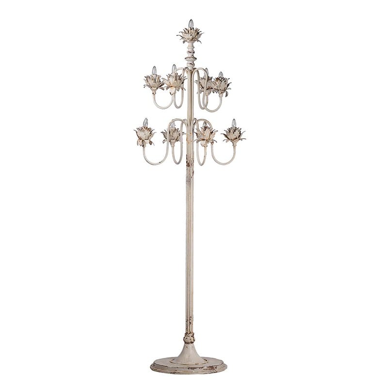 Artekko Weulsoy Λευκό Μεταλλικό Εννιάφωτο Φωτιστικό Δαπέδου (52x172) Ε14 Artekko 44030