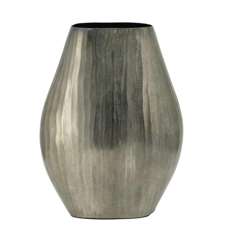 Artekko Layer Βάζο Αλουμινίου Γκρί (24x14x31)cm Artekko 45005