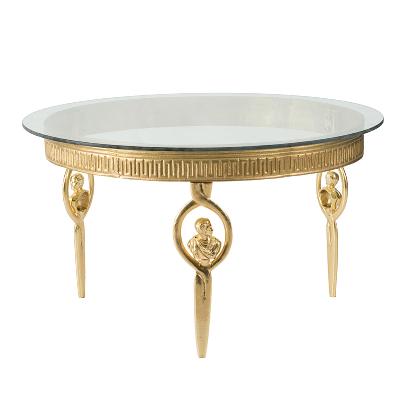 Artekko Τραπέζι σαλονιού χρυσό-γυαλί "ρωμαϊκό" Artekko 45227