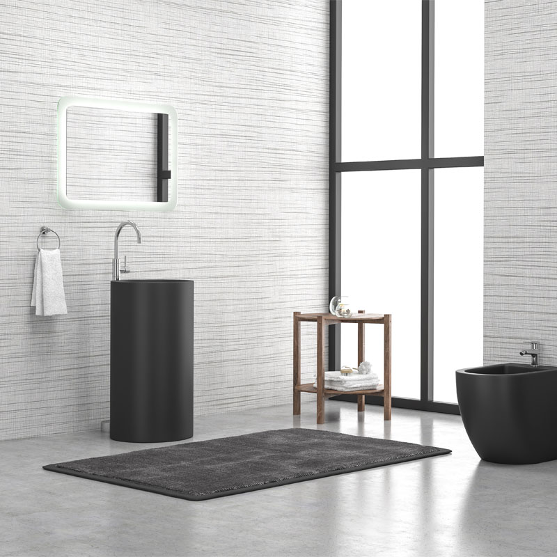 KARAG MILOS Νιπτήρας επιδαπέδιος MILOS 45D Black Matt KARAG Ø44x82cm KARAG-5206836067926 KARAG MILOS Νιπτήρας επιδαπέδιος MILOS 45D Black Matt KARAG Ø44x82cm KARAG-5206836067926