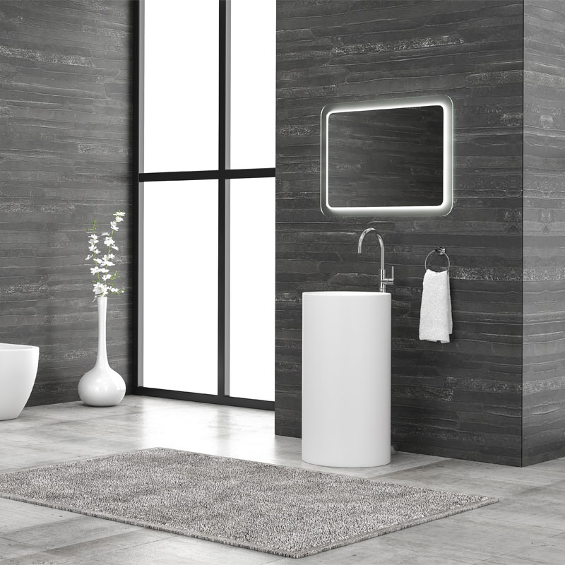 KARAG MILOS Νιπτήρας επιδαπέδιος MILOS 45D White Matt KARAG Ø44x82cm KARAG-5206836067902 KARAG MILOS Νιπτήρας επιδαπέδιος MILOS 45D White Matt KARAG Ø44x82cm KARAG-5206836067902