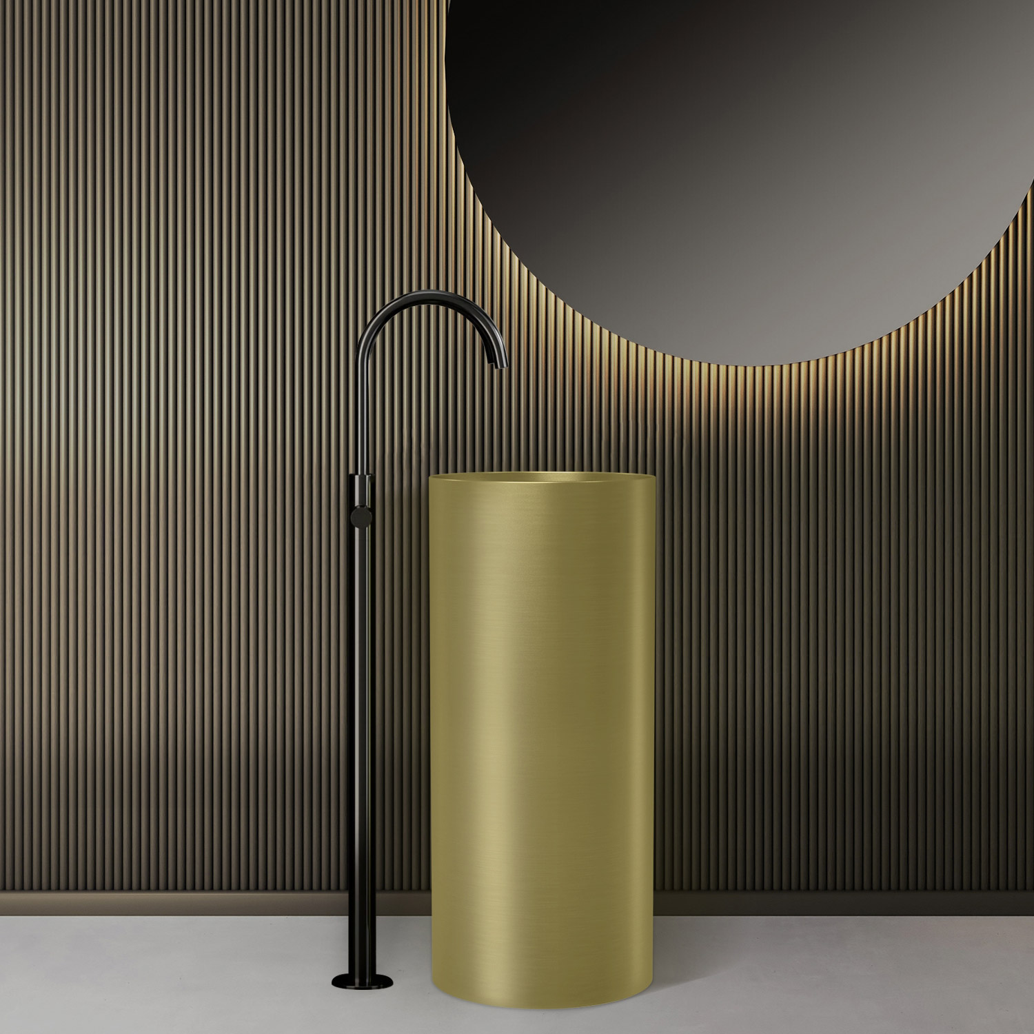 KARAG Νιπτήρας επιδαπέδιος 4609F Χρυσός KARAG Ø37,5x85cm KARAG-5206836686356 KARAG Νιπτήρας επιδαπέδιος 4609F Χρυσός KARAG Ø37,5x85cm KARAG-5206836686356