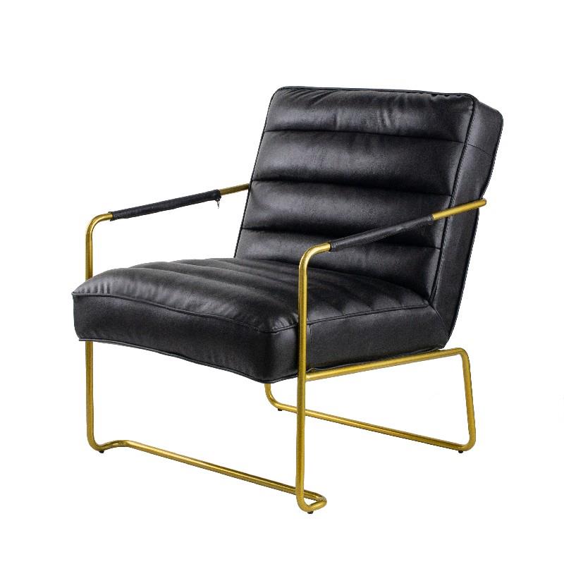 Artekko Armchair Πολυθρόνα με Τεχνόδερμα Μαύρο/Χρυσό Artekko 48369 Artekko Armchair Πολυθρόνα με Τεχνόδερμα Μαύρο/Χρυσό Artekko 48369