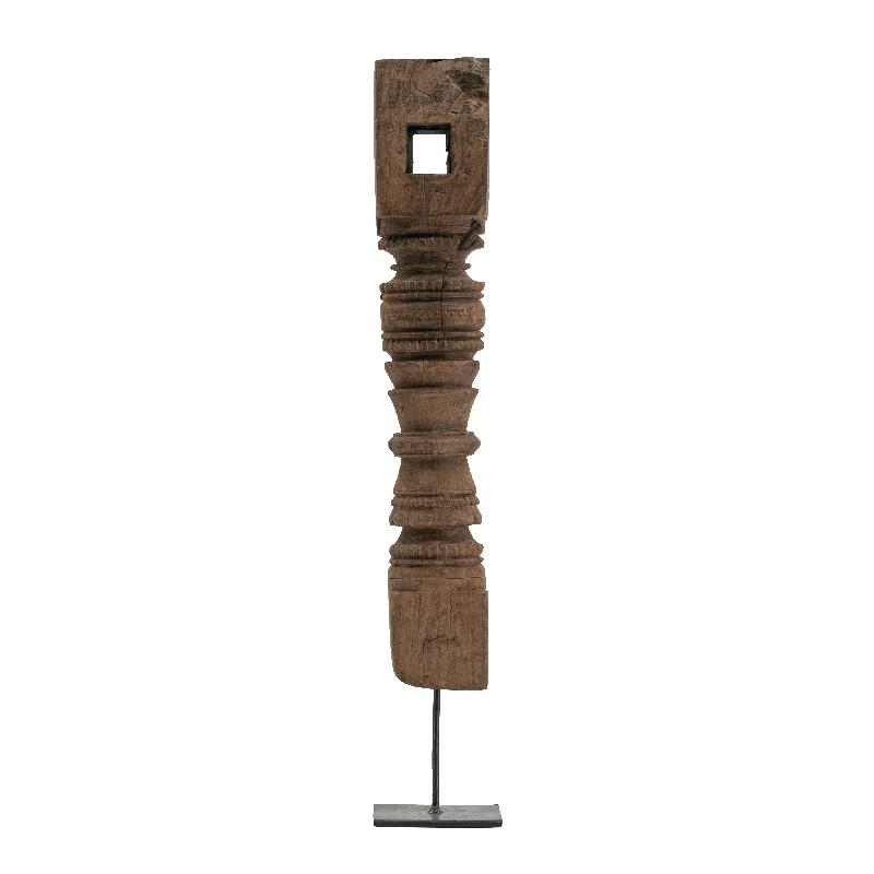 Artekko Totem Κηροπήγιο Τοτέμ Ξύλο/Μέταλλο Καφέ/Μαύρο (10x10x68)cm Artekko 48557 Artekko Totem Κηροπήγιο Τοτέμ Ξύλο/Μέταλλο Καφέ/Μαύρο (10x10x68)cm Artekko 48557