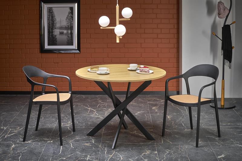 EDGAR table, top – golden oak, legs – black DIOMMI-60-29288