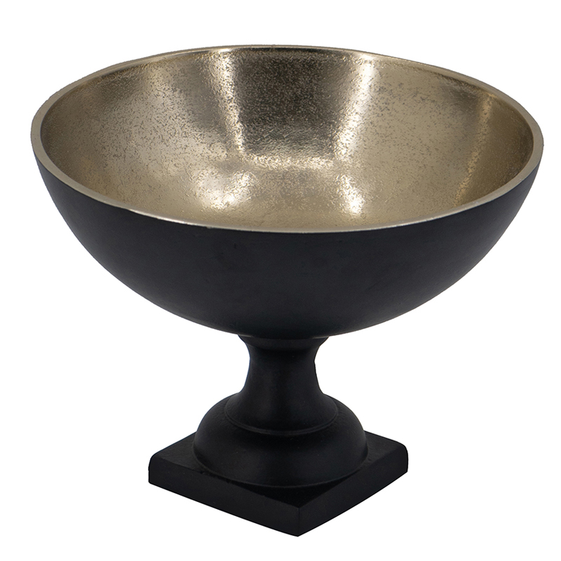 Artekko Zyra Μαύρο Διακοσμητικό Μεταλλικό Μπολ με Χρυσό (25x25x19)cm Artekko 49899
