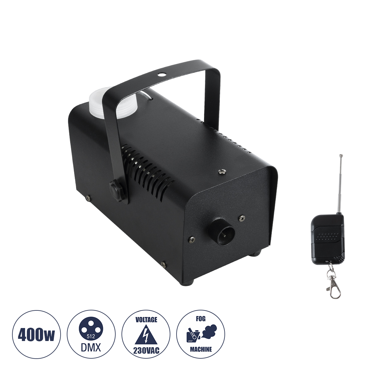 51143 GloboStar® 51143 Επαγγελματική Μηχανή Fog Machine – Εφέ Καπνού 400W AC 220V-240V 1L On/Off & Ασύρματο Χειριστήριο – Μαύρο – L24 x W10.5 x H13cm 51143 GloboStar® 51143 Επαγγελματική Μηχανή Fog Machine – Εφέ Καπνού 400W AC 220V-240V 1L On/Off & Ασύρματο Χειριστήριο – Μαύρο – L24 x W10.5 x H13cm