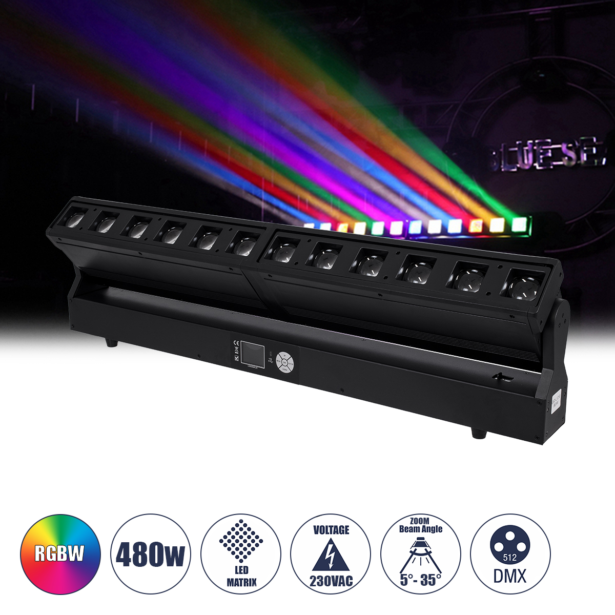 51168 GloboStar® 51168 SPHINX Επαγγελματική Κινούμενη Μπάρα Φωτισμού DIGITAL MATRIX PIXEL LED 480W AC 220V-240V 4IN1 BEAM – WASH – SPOT – ZOOM 5° – 35° OSRAM LED DMX512 Display on Body RGBW – Μαύρο – L102 x W10 x H16.5cm 51168 GloboStar® 51168 SPHINX Επαγγελματική Κινούμενη Μπάρα Φωτισμού DIGITAL MATRIX PIXEL LED 480W AC 220V-240V 4IN1 BEAM – WASH – SPOT – ZOOM 5° – 35° OSRAM LED DMX512 Display on Body RGBW – Μαύρο – L102 x W10 x H16.5cm