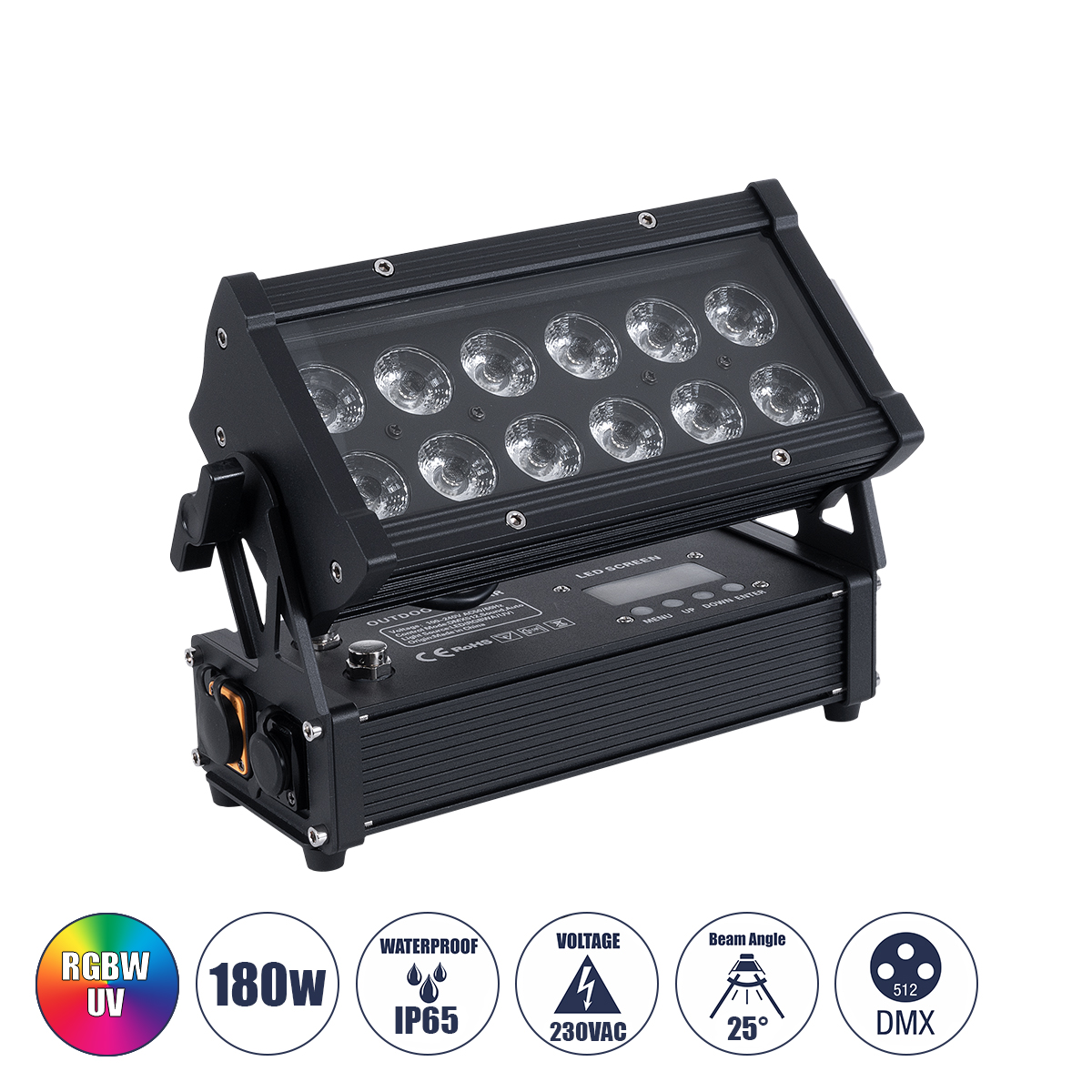 51198 GloboStar® 51198 CYRUS Επαγγελματική Κεφαλή PAR DMX512 180W AC 220V-240V 6in1 – SPOT 25° OSRAM LED Αδιάβροχη IP65 RGBW+UV – Μαύρο – Μ30 x Π14 x Υ19cm – 2 Χρόνια Εγγύηση 51198 GloboStar® 51198 CYRUS Επαγγελματική Κεφαλή PAR DMX512 180W AC 220V-240V 6in1 – SPOT 25° OSRAM LED Αδιάβροχη IP65 RGBW+UV – Μαύρο – Μ30 x Π14 x Υ19cm – 2 Χρόνια Εγγύηση