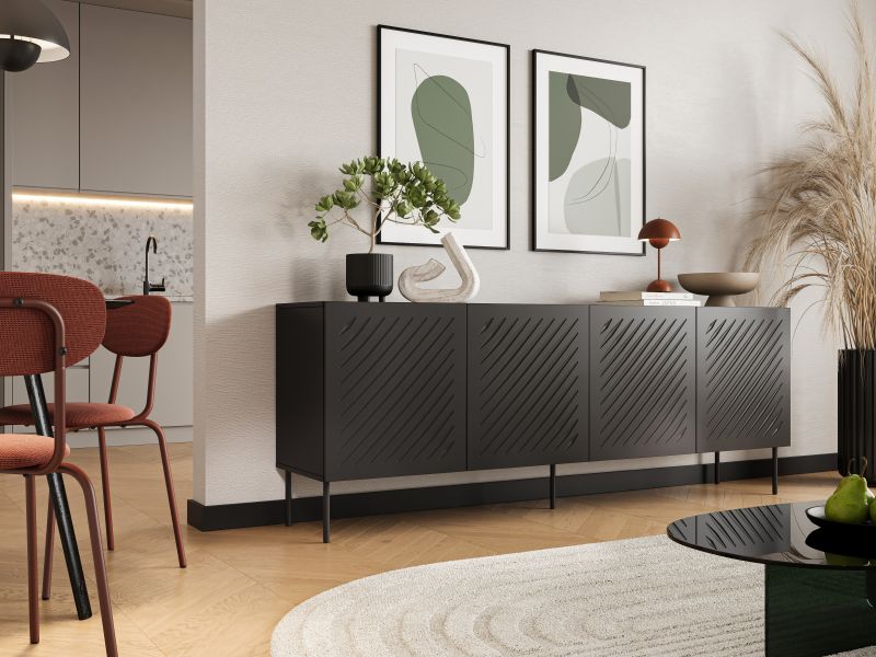 SIENA chest of drawers 200 black DIOMMI-60-33790