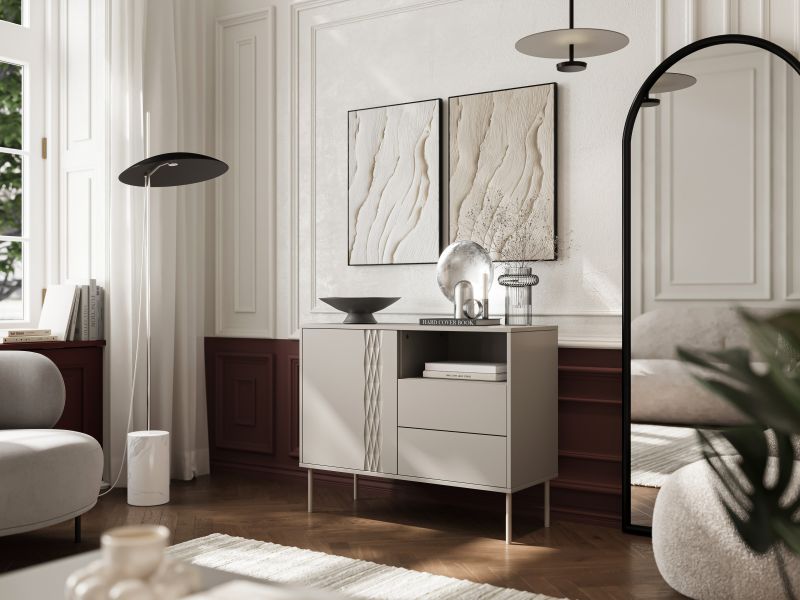 TRESSE chest of drawers 1D2S beige DIOMMI-60-33294