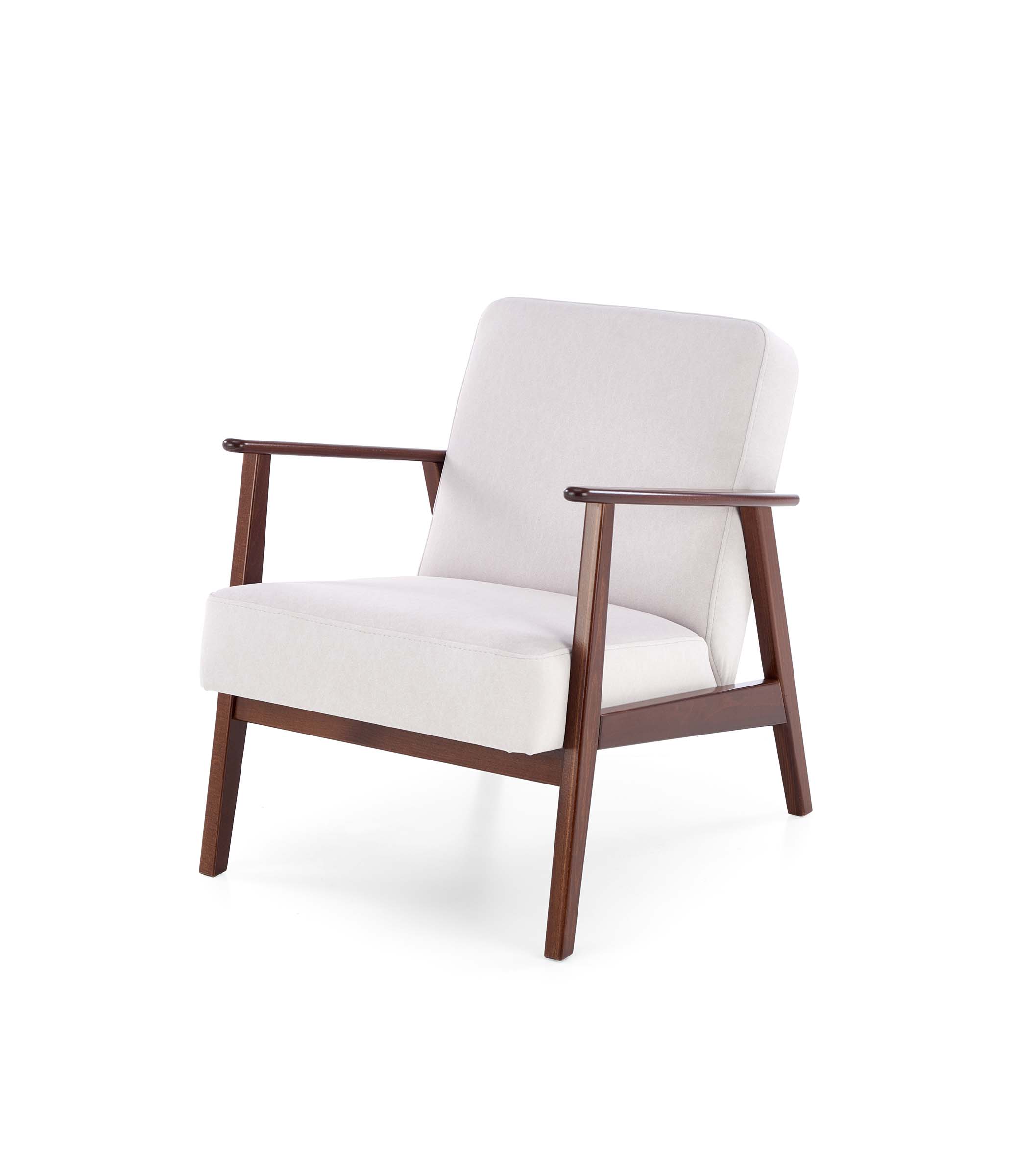 MILANO 1S, leisure chair, light beige CASTEL#04 / dark walnut DIOMMI-60-32169 MILANO 1S, leisure chair, light beige CASTEL#04 / dark walnut DIOMMI-60-32169
