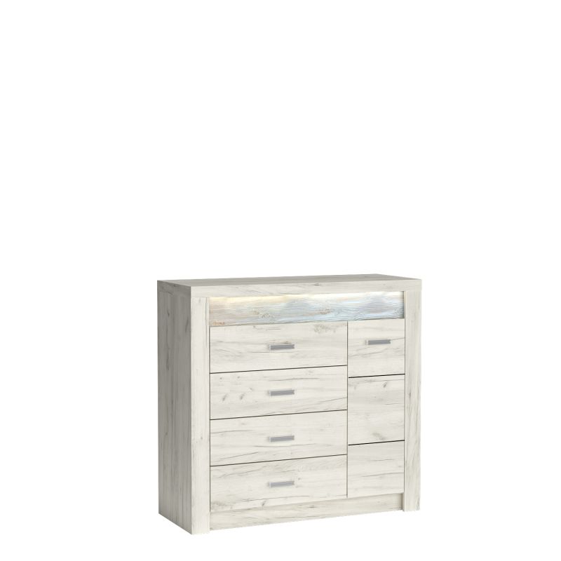 INDIANAPOLIS chest of drawers I17 kraft white DIOMMI-60-32861