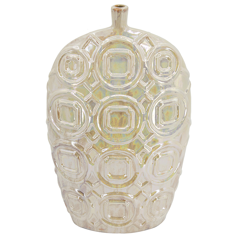 Artekko Shelby Μπεζ Κεραμικό Βάζο (30.5x14x51)cm Artekko 60078