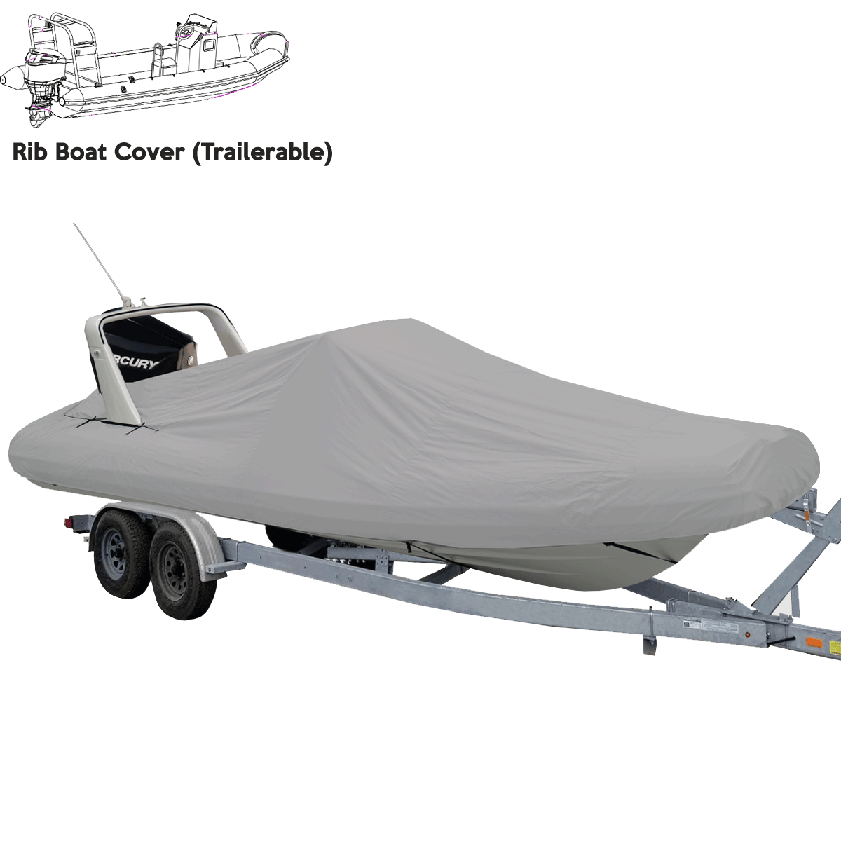 Κάλυμμα Φουσκωτού Oceansouth με πίσω ανοίγματα για Roll Bars Για σκαφη μήκους 8.0m - 8.30m FOUR-13288