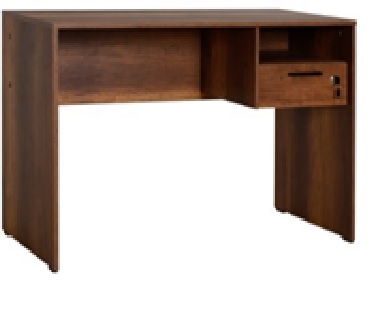 ΓΡΑΦΕΙΟ ΜΕ ENA ΣΥΡΤΑΡΙ ΜΕ ΚΛΕΙΔΑΡΙΑ & ΕΝΑ ΡΑΦΙ 120x60x75 εκ OSLO WALNUT velco-602-9707-37