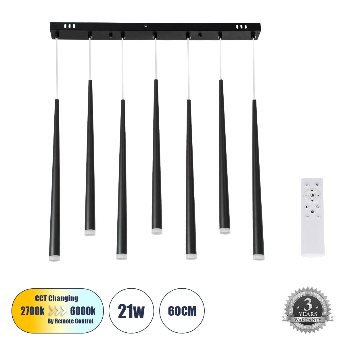 61311 GloboStar® TEARS 61311 Κρεμαστό Φωτιστικό Οροφής Design LED CCT 21W 2310lm 180° AC 220-240V – Εναλλαγή Φωτισμού μέσω Τηλεχειριστηρίου All In One Ψυχρό 6000k+Φυσικό 4500k+Θερμό 2700k Dimmable Μ70 x Π3.2 x Υ60cm – Μαύρο – 3 Years Warranty 61311 GloboStar® TEARS 61311 Κρεμαστό Φωτιστικό Οροφής Design LED CCT 21W 2310lm 180° AC 220-240V – Εναλλαγή Φωτισμού μέσω Τηλεχειριστηρίου All In One Ψυχρό 6000k+Φυσικό 4500k+Θερμό 2700k Dimmable Μ70 x Π3.2 x Υ60cm – Μαύρο – 3 Years Warranty