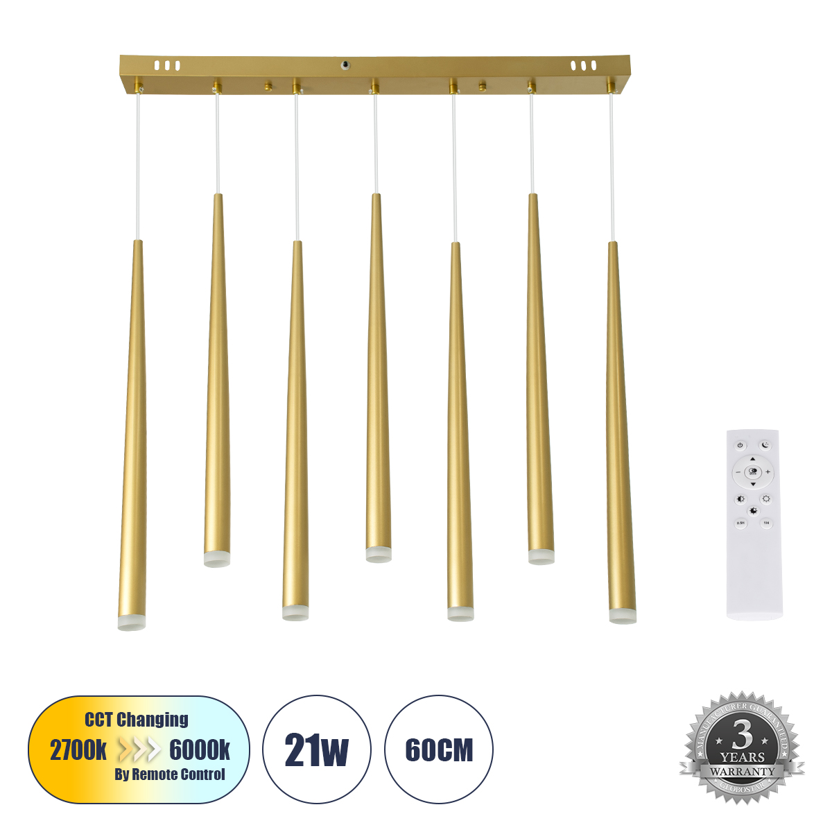 61312 GloboStar® TEARS 61312 Κρεμαστό Φωτιστικό Οροφής Design LED CCT 21W 2310lm 180° AC 220-240V – Εναλλαγή Φωτισμού μέσω Τηλεχειριστηρίου All In One Ψυχρό 6000k+Φυσικό 4500k+Θερμό 2700k Dimmable Μ70 x Π3.2 x Υ60cm – Χρυσό Βούρτσας – 3 Years Warranty 61312 GloboStar® TEARS 61312 Κρεμαστό Φωτιστικό Οροφής Design LED CCT 21W 2310lm 180° AC 220-240V – Εναλλαγή Φωτισμού μέσω Τηλεχειριστηρίου All In One Ψυχρό 6000k+Φυσικό 4500k+Θερμό 2700k Dimmable Μ70 x Π3.2 x Υ60cm – Χρυσό Βούρτσας – 3 Years Warranty