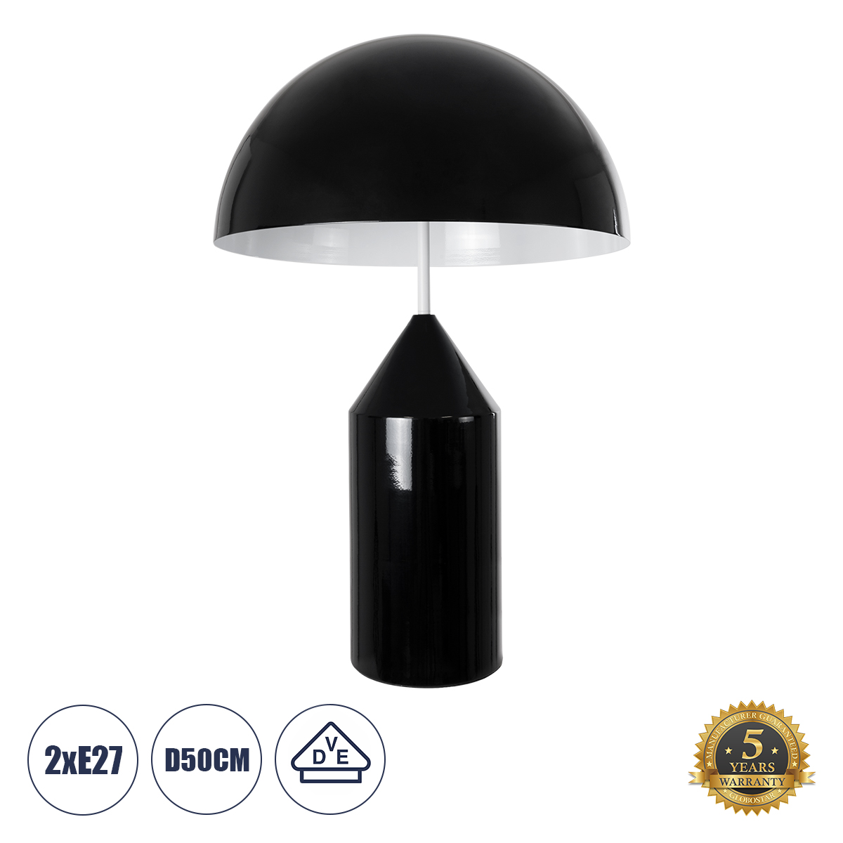 61457 GloboStar® URANUS-L 61457 Μοντέρνο Επιτραπέζιο Φωτιστικό Πορτατίφ Δίφωτο 2 x E27 IP20 Μαύρο & Λευκό Μέταλλο – Μ50 x Π50 x Υ77cm 61457 GloboStar® URANUS-L 61457 Μοντέρνο Επιτραπέζιο Φωτιστικό Πορτατίφ Δίφωτο 2 x E27 IP20 Μαύρο & Λευκό Μέταλλο – Μ50 x Π50 x Υ77cm