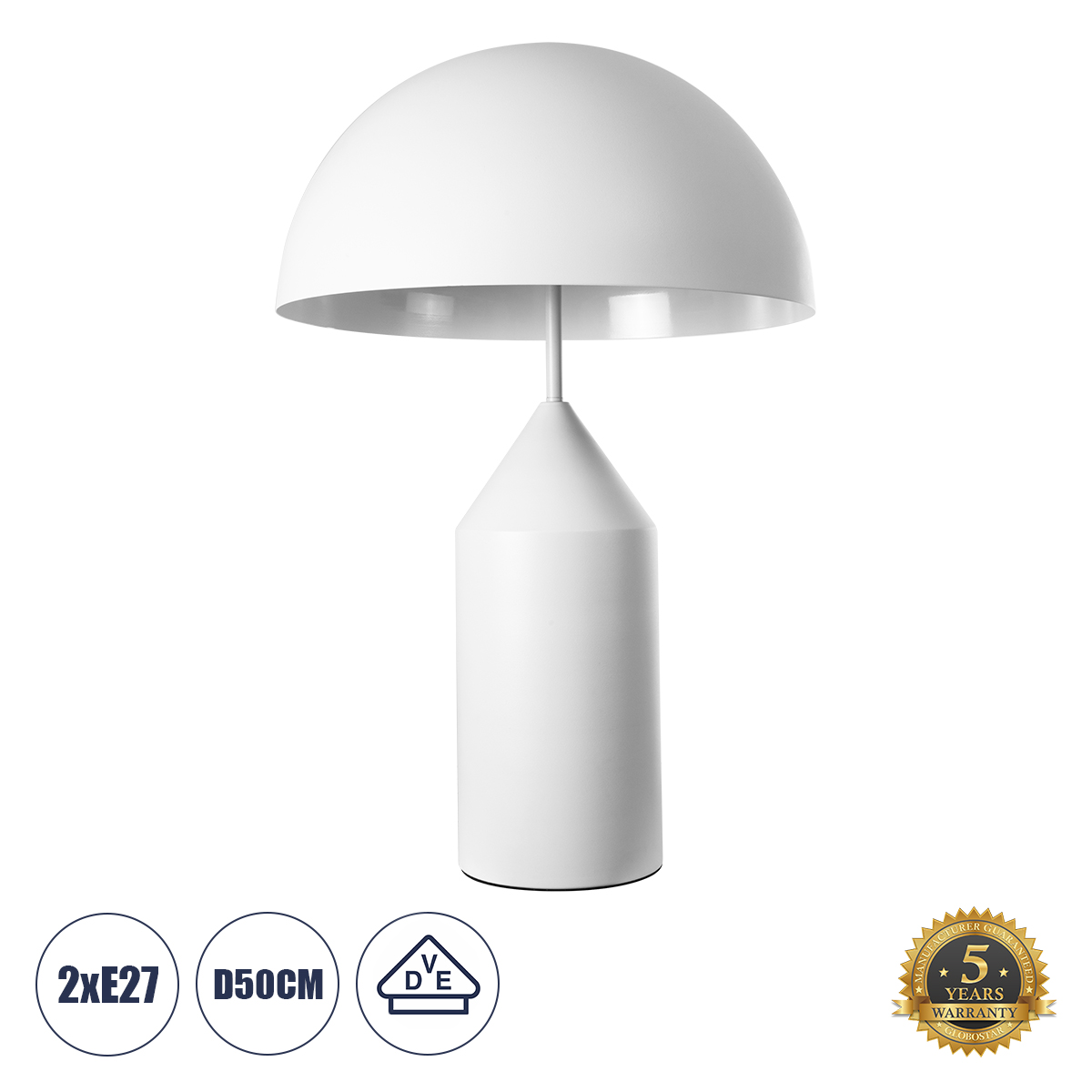 61458 GloboStar® URANUS-L 61458 Μοντέρνο Επιτραπέζιο Φωτιστικό Πορτατίφ Δίφωτο 2 x E27 IP20 Λευκό Μέταλλο – Μ50 x Π50 x Υ77cm 61458 GloboStar® URANUS-L 61458 Μοντέρνο Επιτραπέζιο Φωτιστικό Πορτατίφ Δίφωτο 2 x E27 IP20 Λευκό Μέταλλο – Μ50 x Π50 x Υ77cm