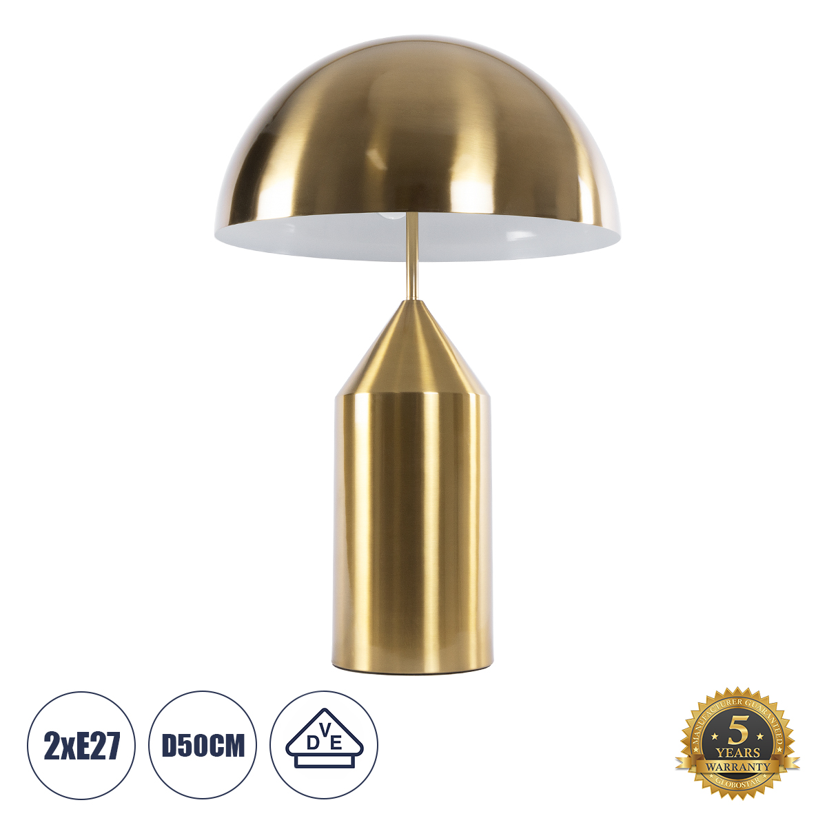 61459 GloboStar® URANUS-L 61459 Μοντέρνο Επιτραπέζιο Φωτιστικό Πορτατίφ Δίφωτο 2 x E27 IP20 Χρυσό & Λευκό Μέταλλο – Μ50 x Π50 x Υ77cm 61459 GloboStar® URANUS-L 61459 Μοντέρνο Επιτραπέζιο Φωτιστικό Πορτατίφ Δίφωτο 2 x E27 IP20 Χρυσό & Λευκό Μέταλλο – Μ50 x Π50 x Υ77cm