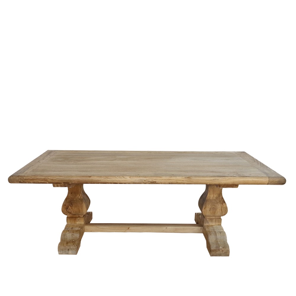 Artekko Deus Μασίφ Ξύλινο Τραπέζι Σαλονιού σε Ανοιχτή Φυσική Απόχρωση (130x70x45)cm Artekko 617-0276-A