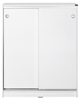 ΠΑΠΟΥΤΣΟΘΗΚΗ ΜΕ ΔΙΠΛΗ ΣΥΡΟΜΕΝΗ ΠΟΡΤΑ- 5 ΘΕΣΕΙΣ ΑΠΟΘΗΚΕΥΣΗΣ-ΑΕΡΙΖΟΜΕΝΗ ΠΛΑΤΗ 91x37x105 εκ ΛΕΥΚΟ ΓΥΑΛΙΣΤΕΡΟ velco-632-4283-36
