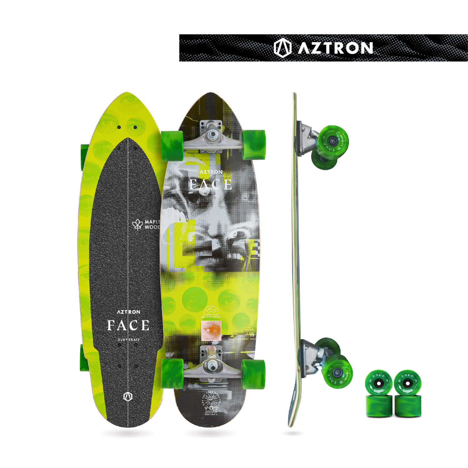 Aztron Surfskate / Skateboard FACE 33″ by Aztron® VIKI-105644 Aztron Surfskate / Skateboard FACE 33″ by Aztron® VIKI-105644