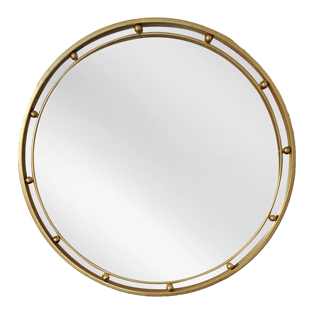 Artekko Dia Χρυσός Μεταλλικός Στρογγυλός Καθρέπτης Τοίχου (80x3.5x80)cm Artekko 661-2000-GOLD