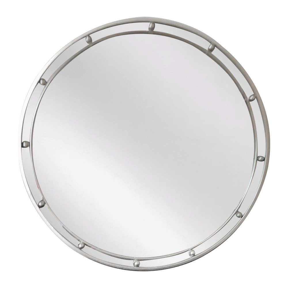 Artekko Dia Ασημί Μεταλλικός Στρογγυλός Καθρέπτης Τοίχου (80x3.5x80)cm Artekko 661-2000-SILVER