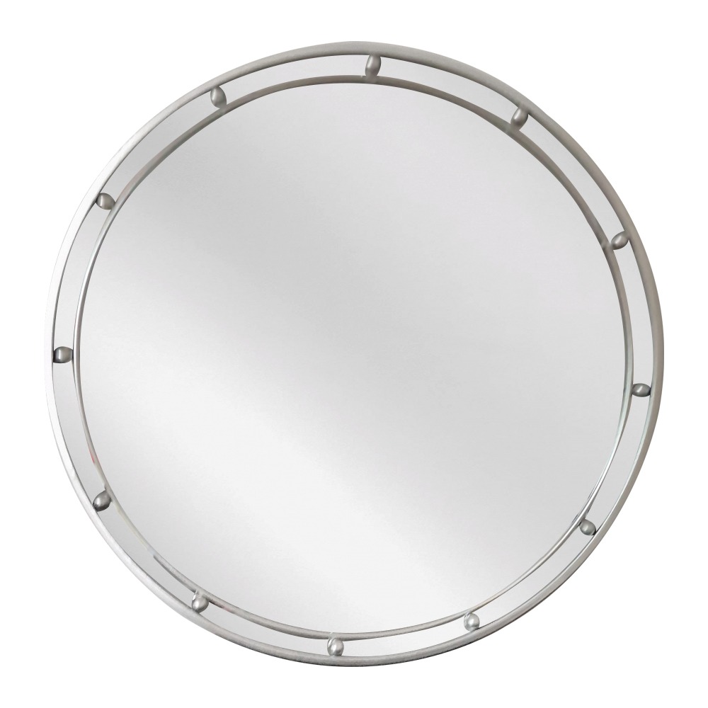 Artekko Dia Ασημί Μεταλλικός Στρογγυλός Καθρέπτης Τοίχου (60x3.5x60)cm Artekko 661-2001-SILVER