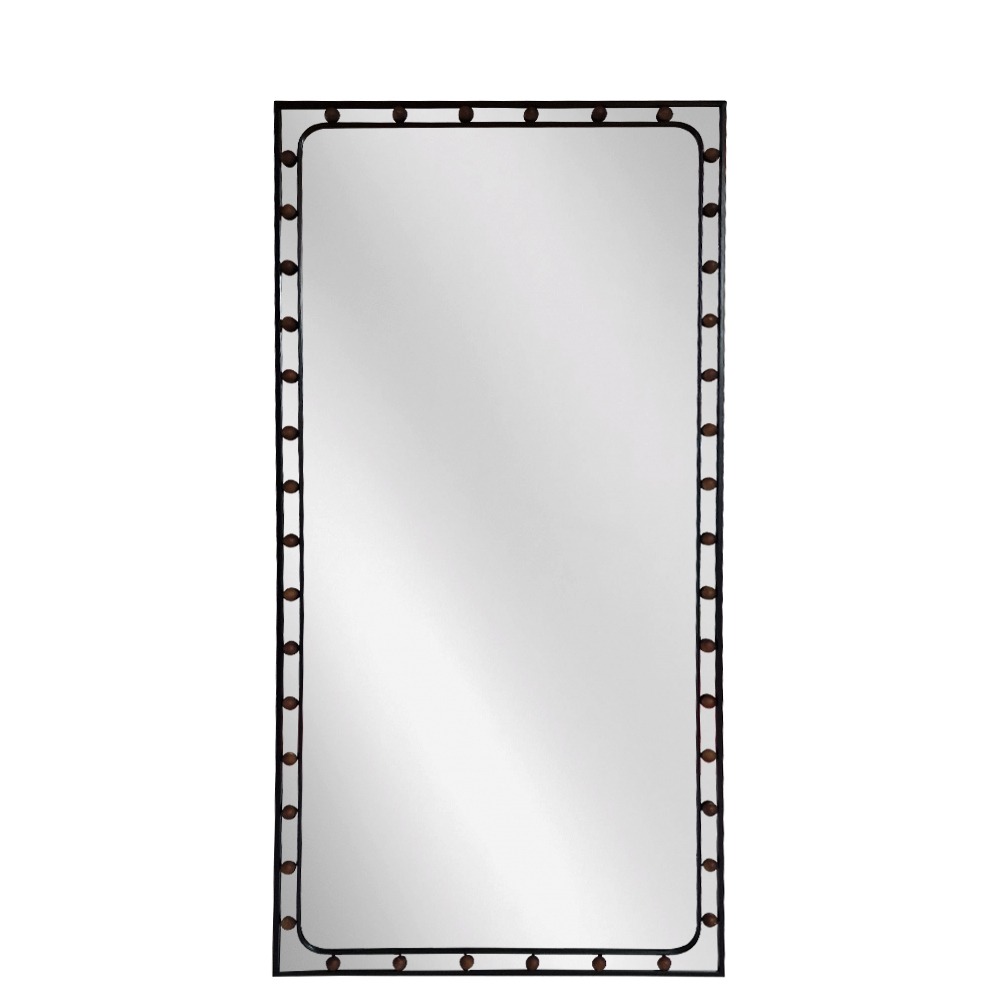 Artekko Dia Μαύρος Μεταλλικός Καθρέπτης Τοίχου (75x3x160)cm Artekko 661-2012