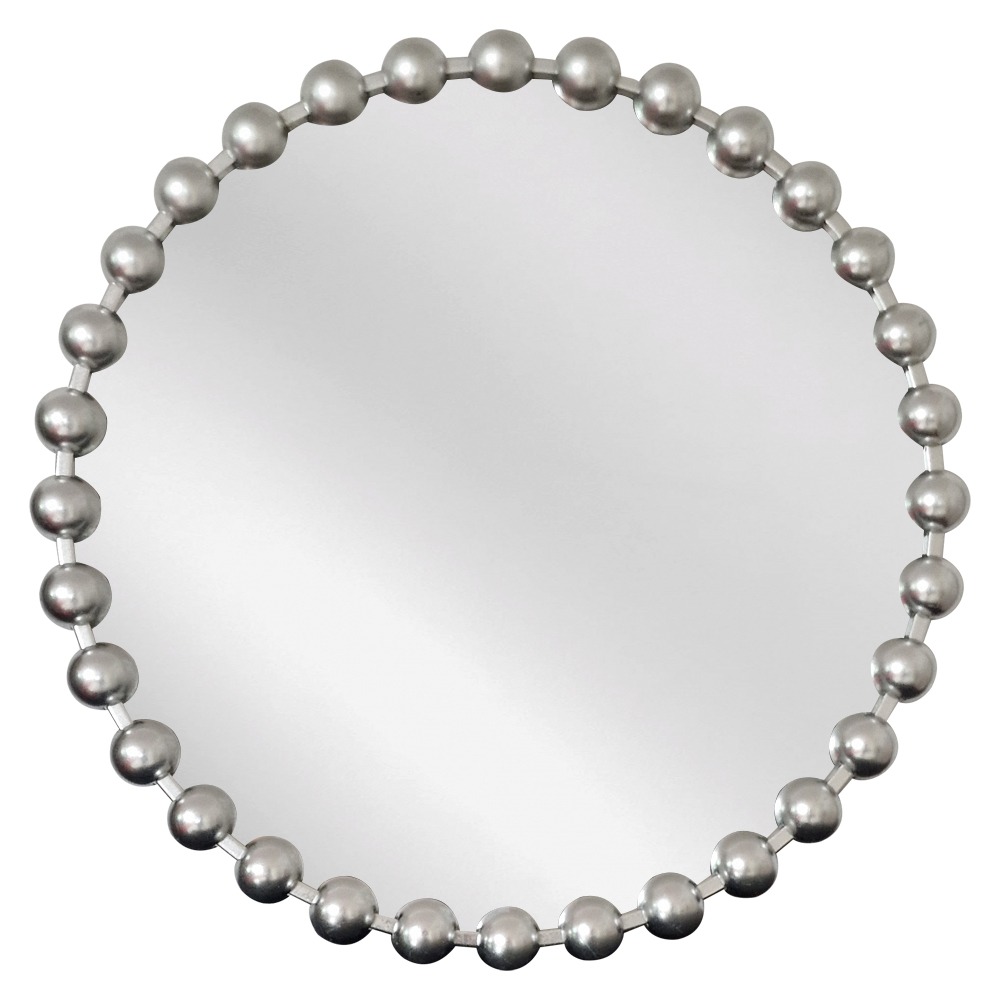 Artekko Dia Ασημί Μεταλλικός Στρογγυλός Καθρέπτης Τοίχου (68x4.5x68)cm Artekko 661-2015-SILVER