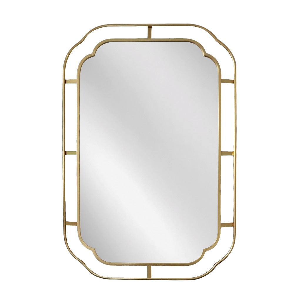 Artekko Dia Χρυσός Μεταλλικός Καθρέπτης Τοίχου (60x2x90)cm Artekko 661-2032-GOLD