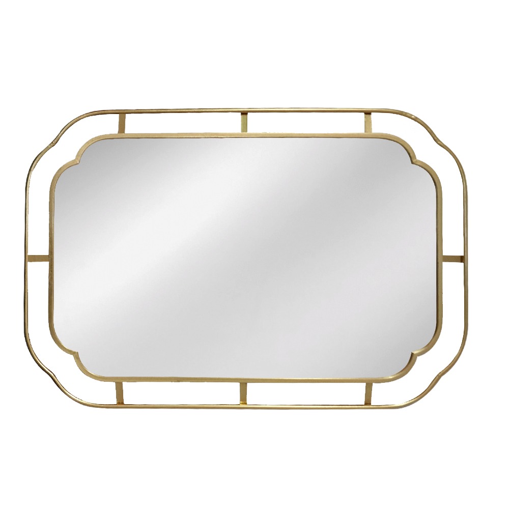 Artekko Dia Χρυσός Μεταλλικός Καθρέπτης Τοίχου (60x2x90)cm Artekko 661-2032H-GOLD