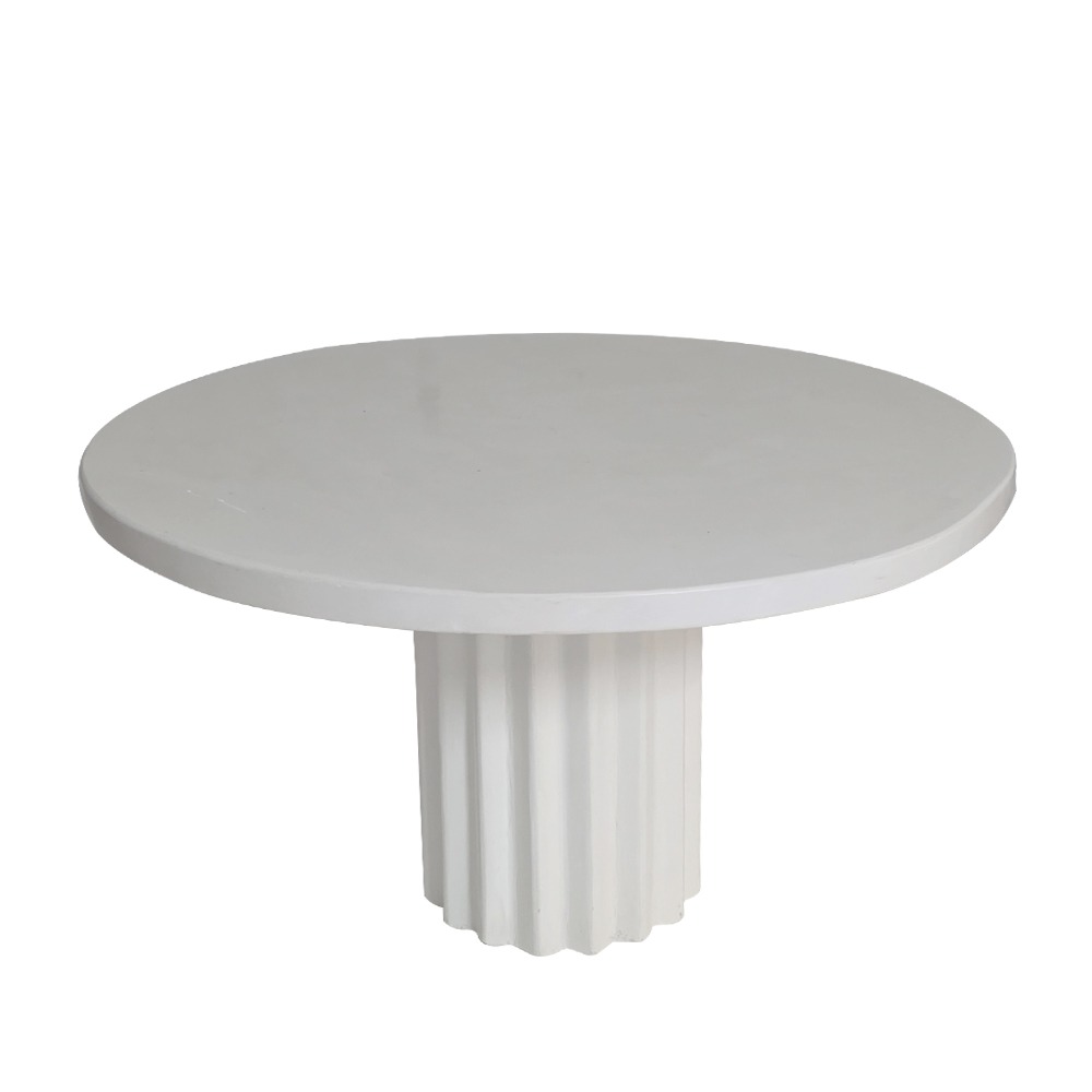 Artekko Solid Λευκή Τραπεζαρία από Terrazzo (Φ120x76)cm Artekko 667-4053