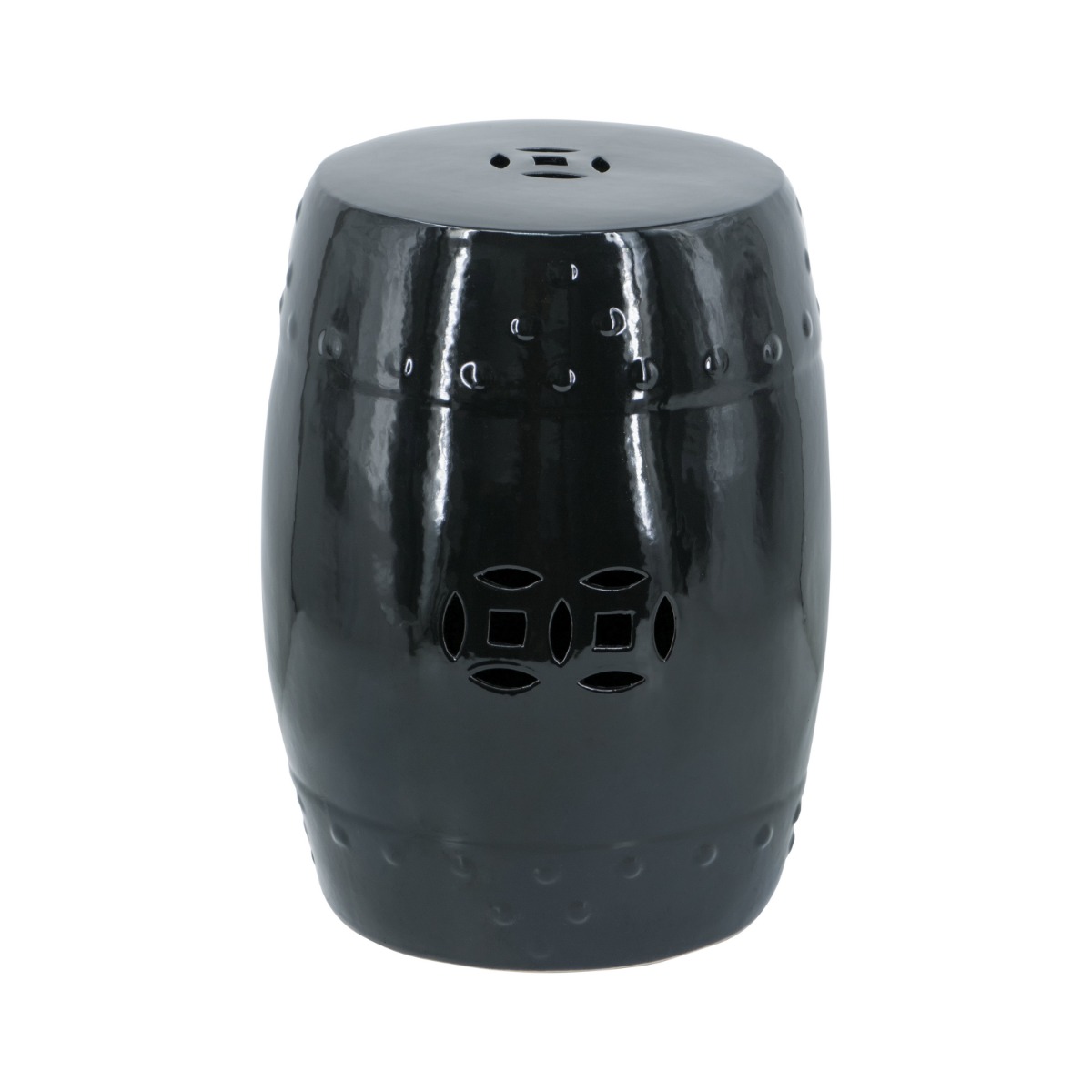 Artekko Zella Μαύρο Κεραμικό Σκαμπό (33x33x45)cm Artekko 68136-BLAC