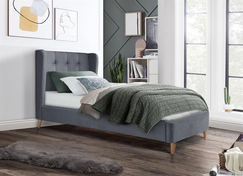 ESTELLA  90 cm bed grey DIOMMI-60-28980